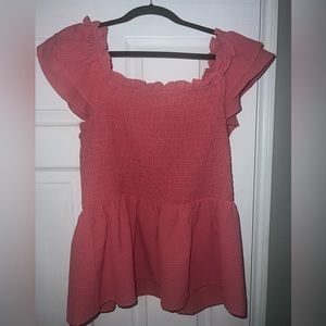 Jodifl Babydoll Flutter Sleeve Top